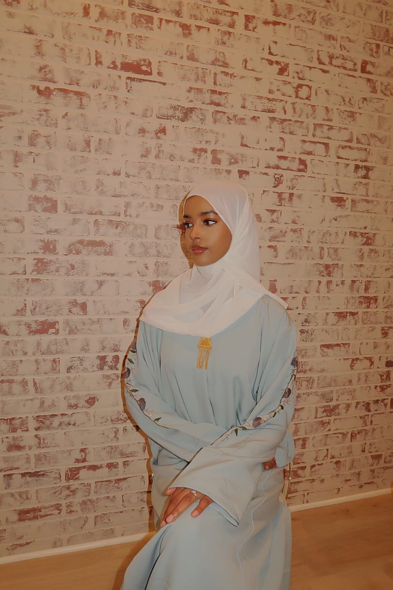 Winter bloom abaya: