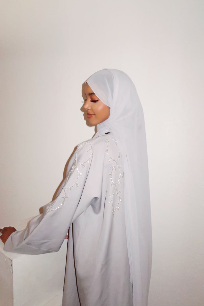 Elegant grey abaya