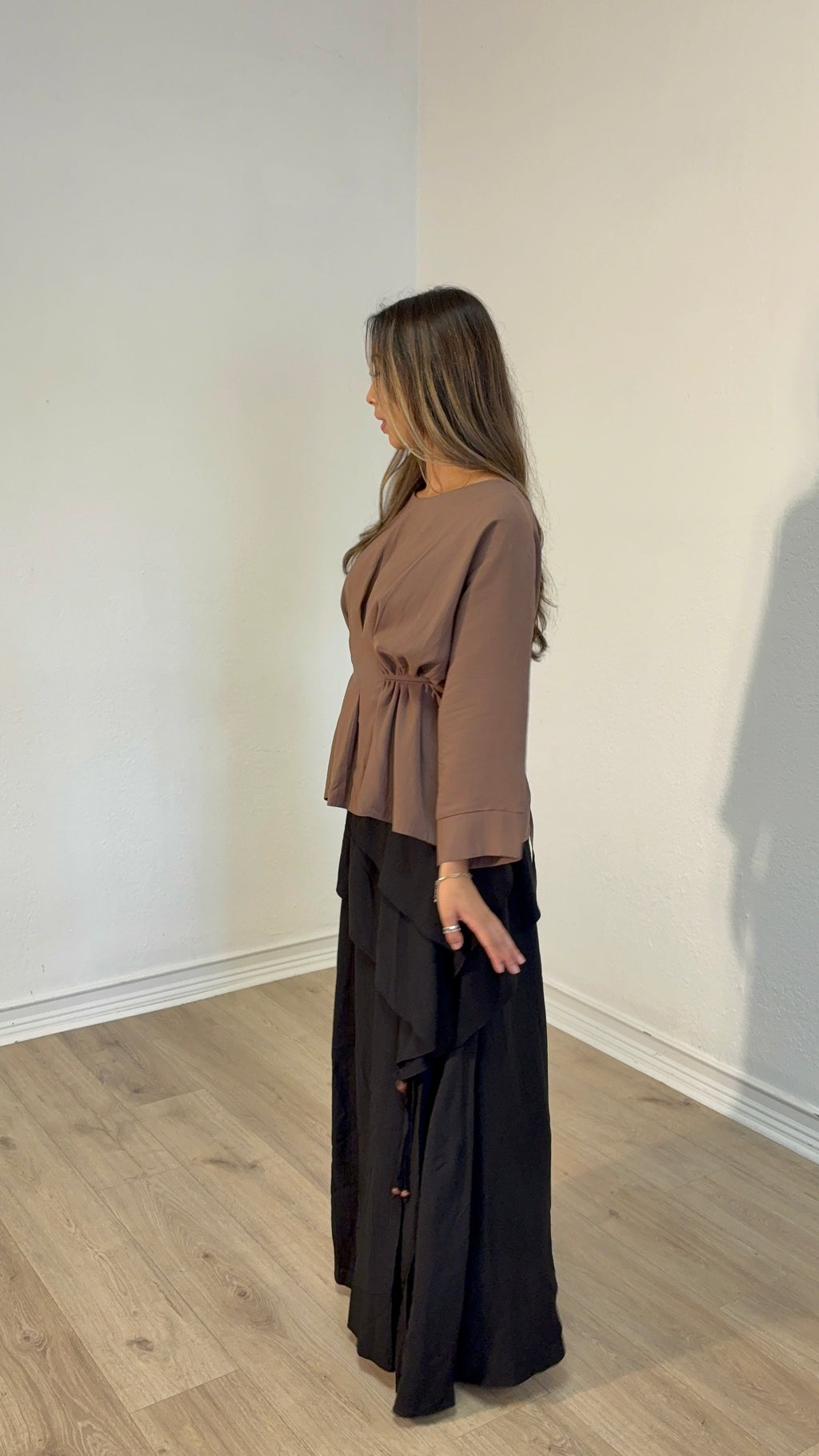 Noir Cascade Skirt