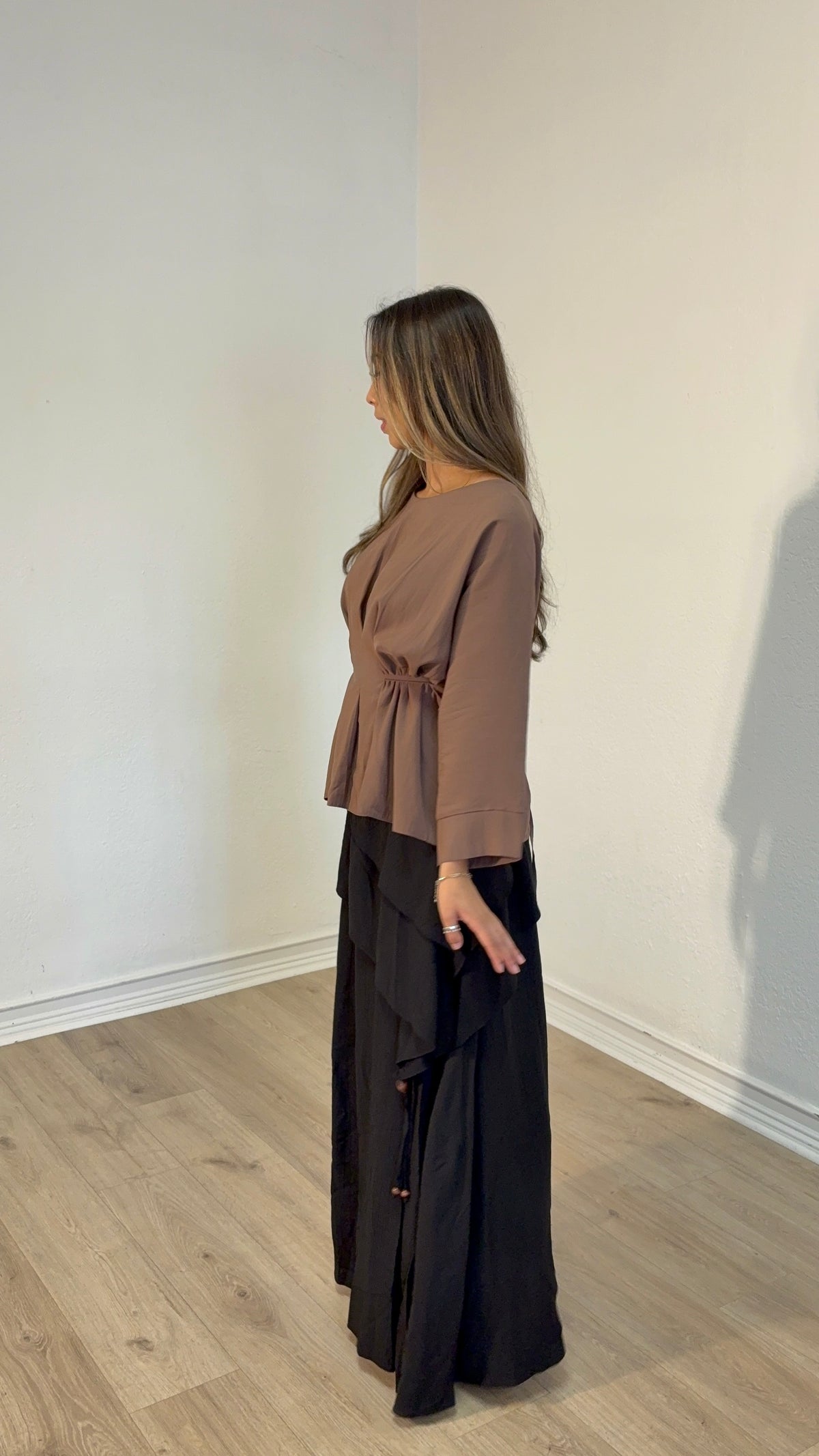 Noir Cascade Skirt
