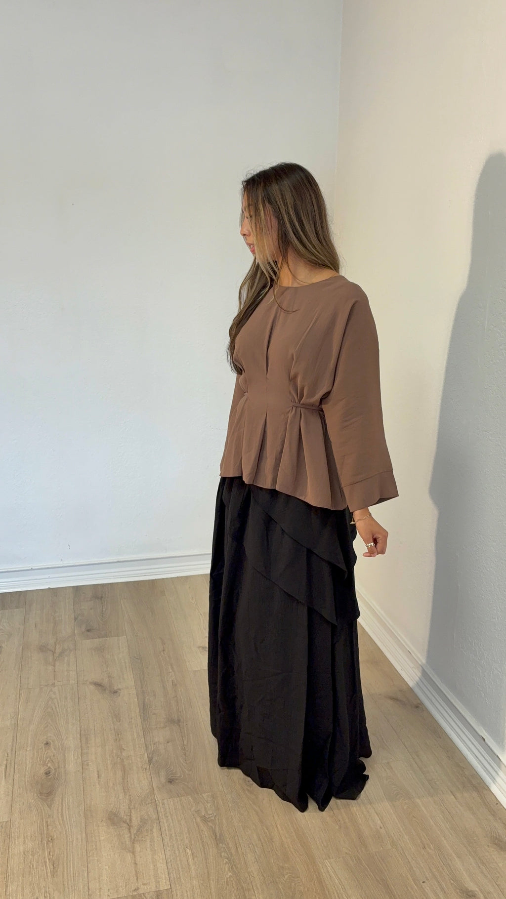 Noir Cascade Skirt