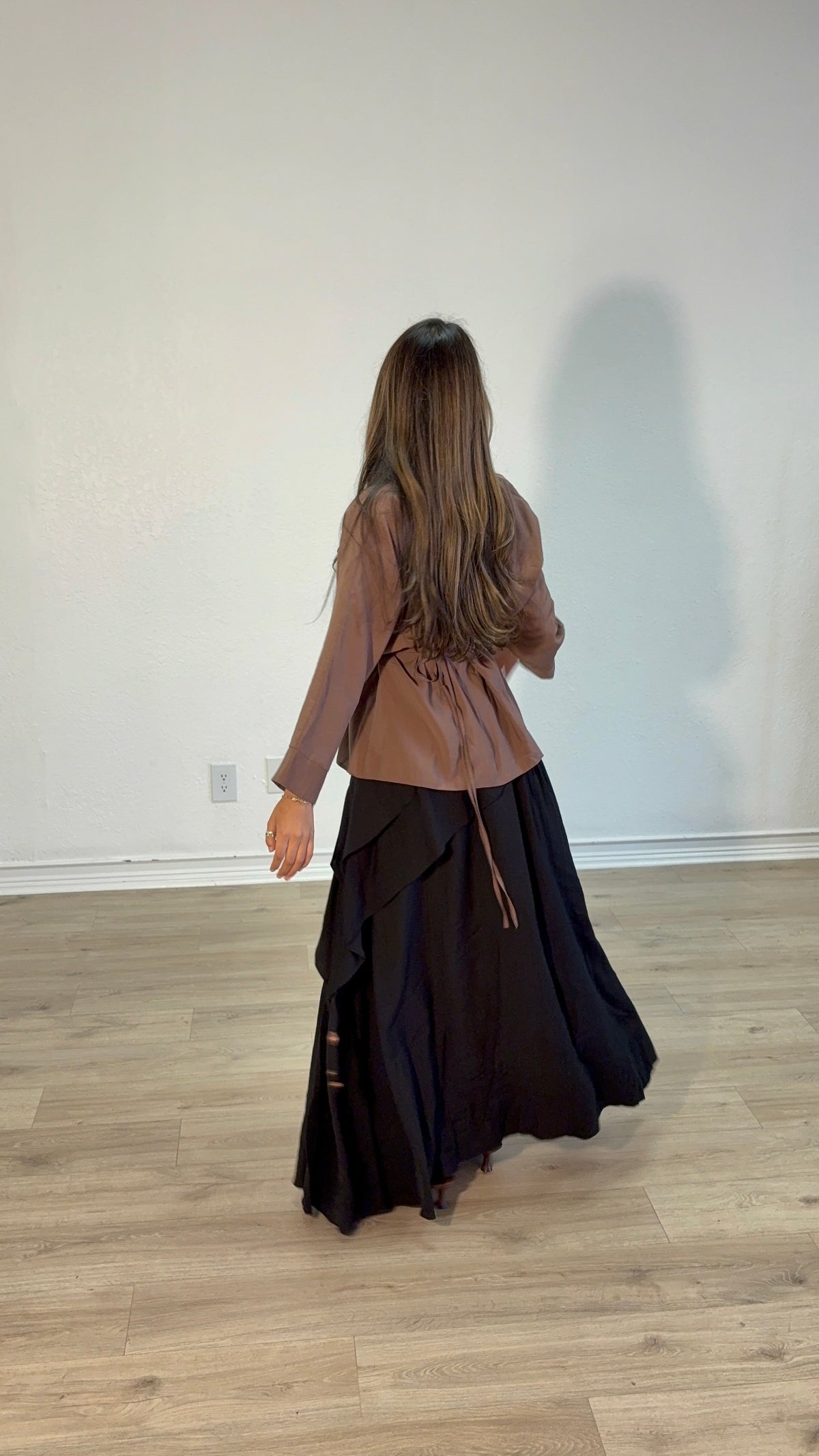 Noir Cascade Skirt