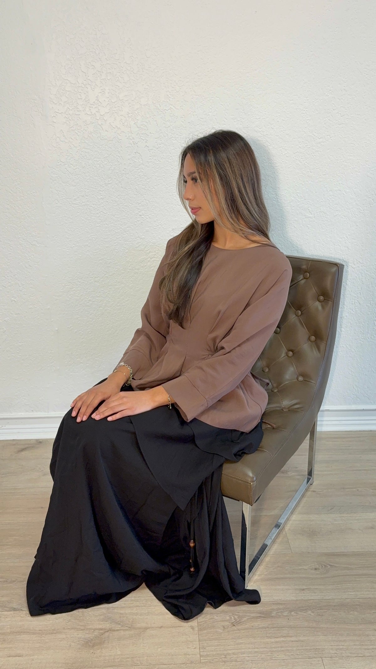 Noir Cascade Skirt