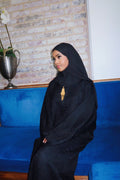 Midnight leaf abaya