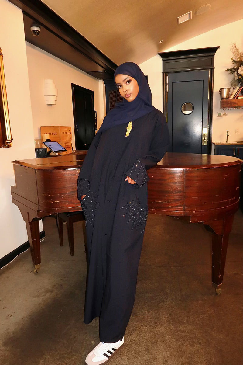 Blue Elegance Abaya